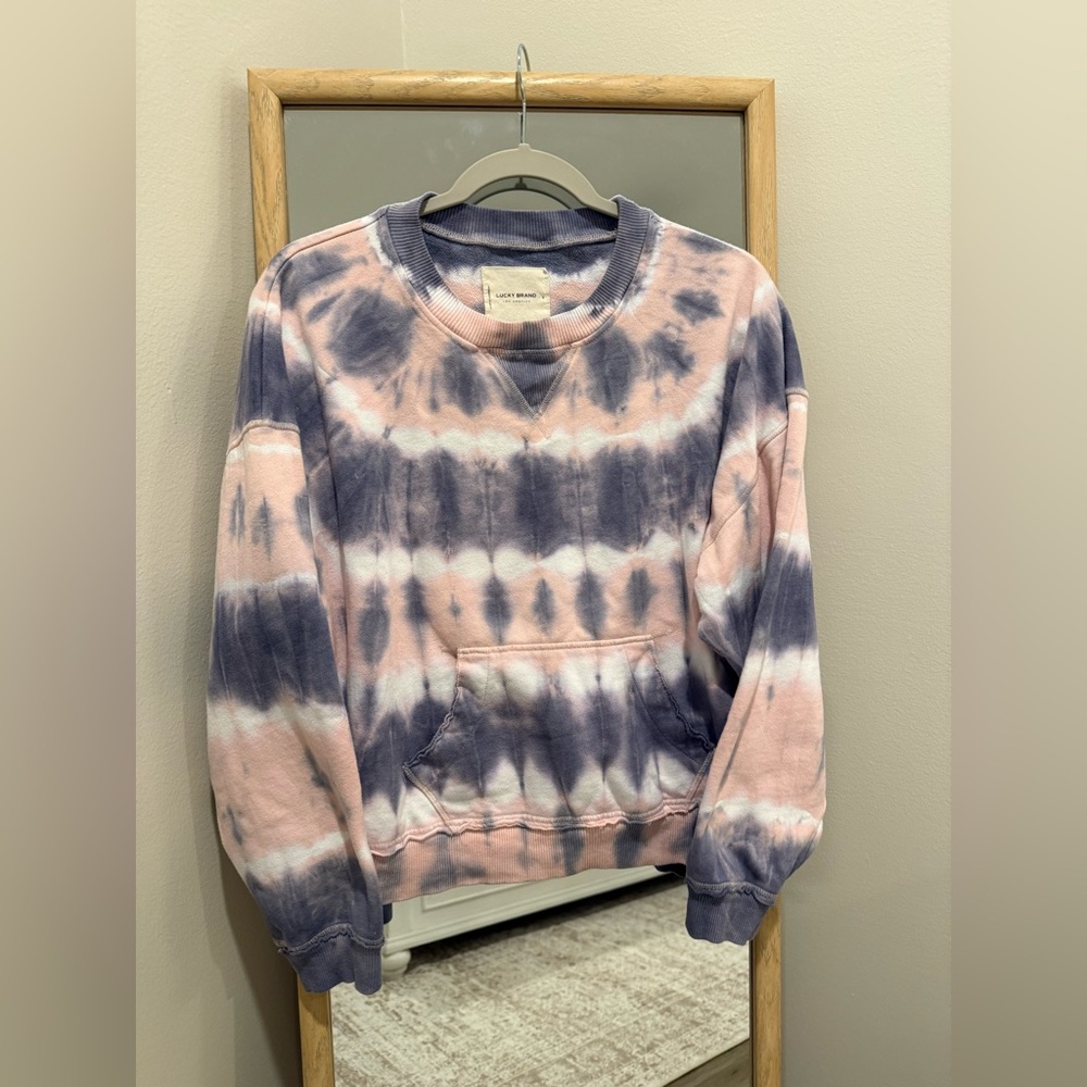 Lucky Brand Slouchy Fleece Sweatshirt – Size Small – Kangaroo Pocket